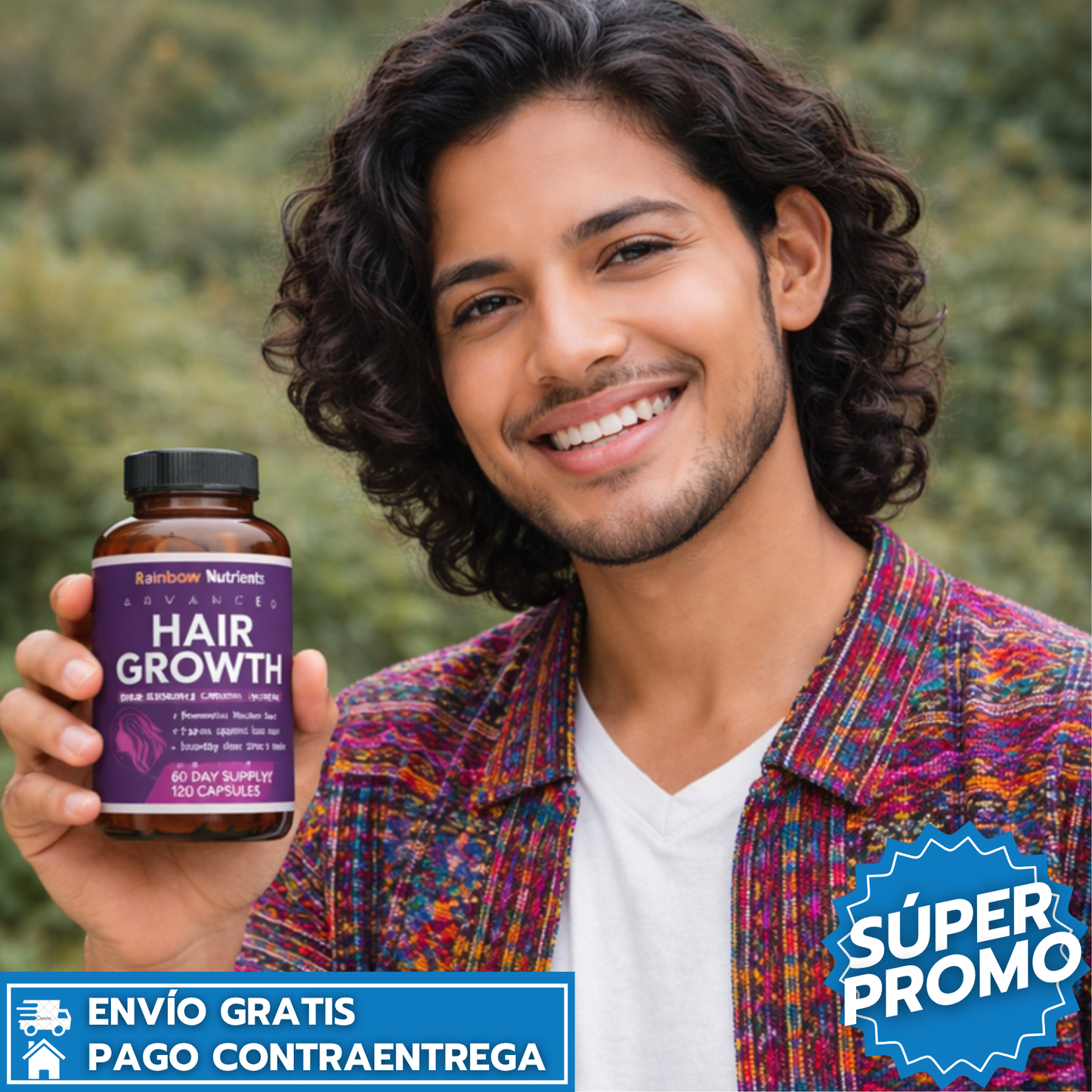 Hair Growth: Vitaminas que fortalecen la raíz y estimulan el crecimiento del cabello.