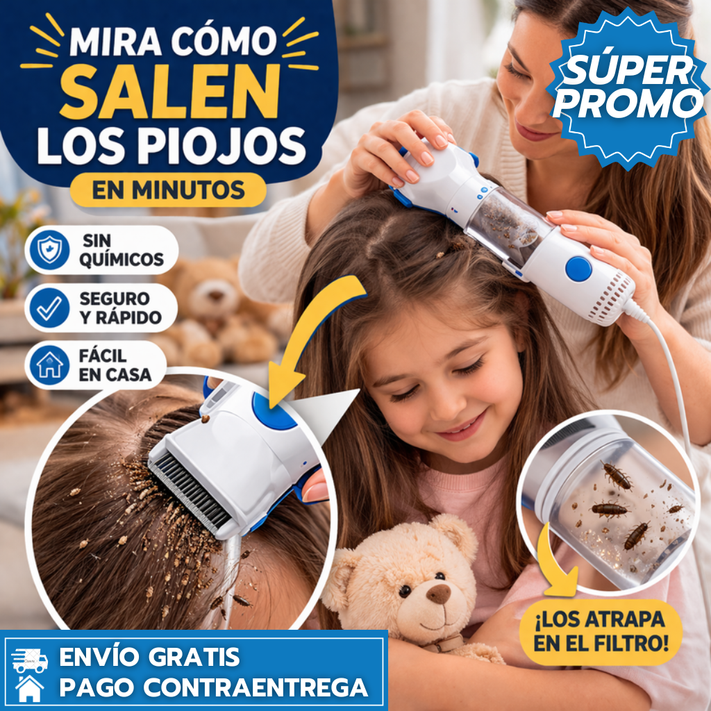 Cepillo Electrico: Elimina Piojos y Liendres al Instante sin Químicos y sin Dolor